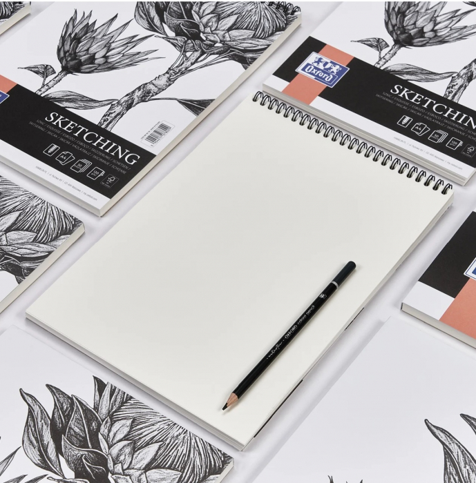 Bloc desen Sketching A4, 50 file, 120 g/mp, spira, colectia Artistic, Oxford [2]