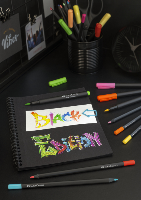Brush Pens BLACK EDITION Set 20 culori, Faber-Castell [2]
