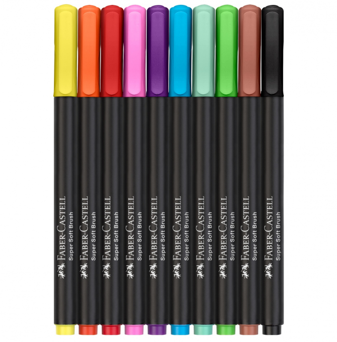 Brush Pens BLACK EDITION Set 10 culori, Faber-Castell [2]
