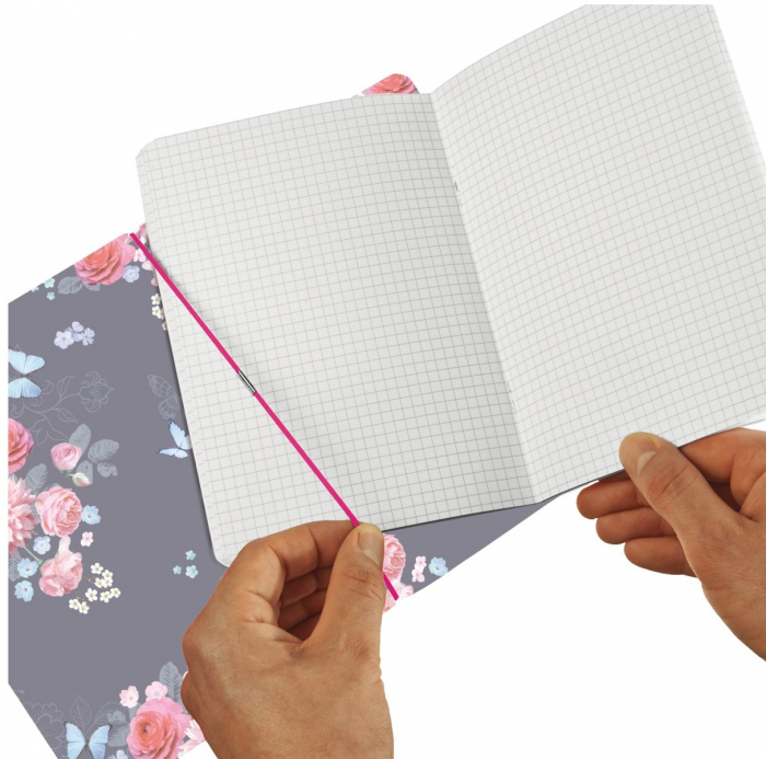 Caiet my.book flex A4, 40 file, dictando+ patratele, Ladylike Flowers, Herlitz [3]