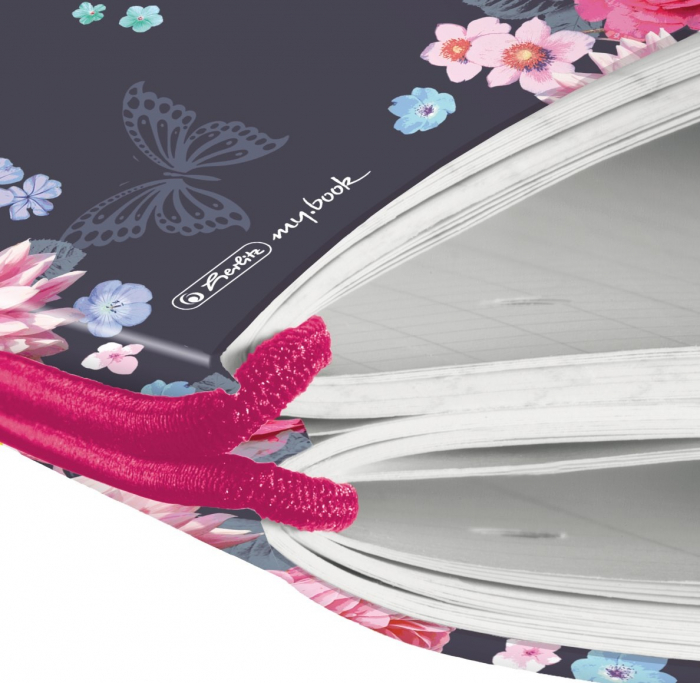 Caiet my.book flex A4, 40 file, dictando+ patratele, Ladylike Flowers, Herlitz [2]