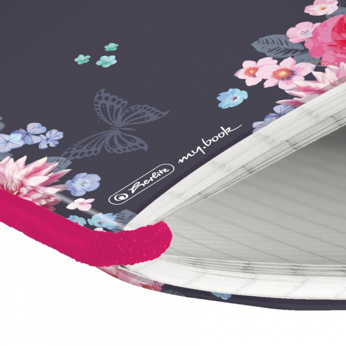Caiet my.book flex A5, 40 file, patratele, Ladylike Flowers, Herlitz [2]