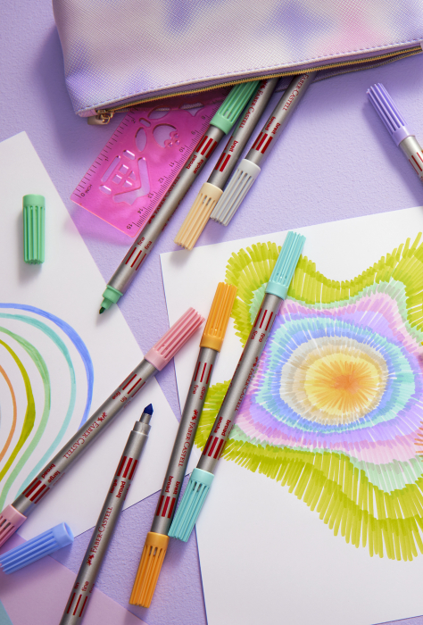 Carioca 10 Culori Pastel 2 Capete Faber-Castell [2]