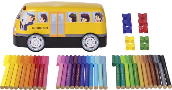 Carioca Connector 33 Culori, Autobuz Scolar, Faber-Castell [2]