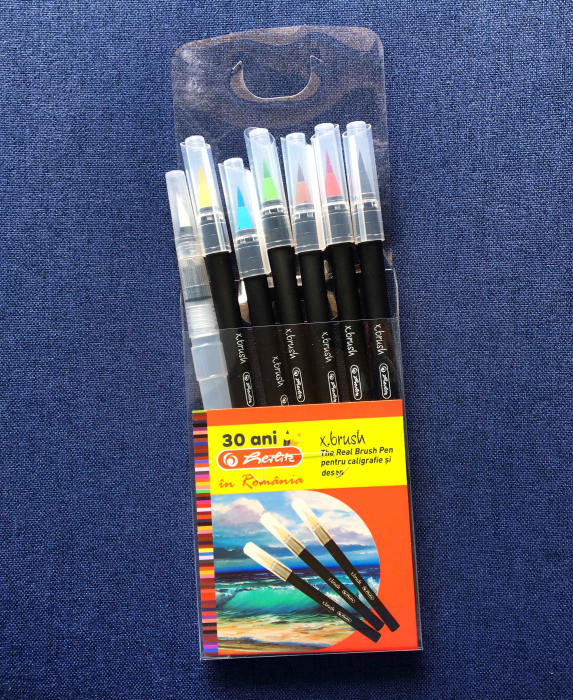 Carioci cu varf de pensula x.brush, set 6+1 Herlitz [3]