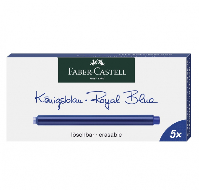 Cartuse Cerneala Mari Albastru 5 buc/cutie Faber-Castell [1]