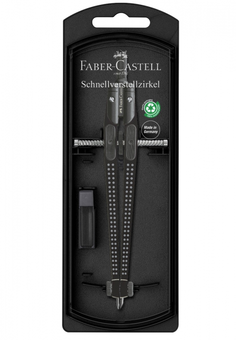 Compas QUICK-SET Grip Black, Faber-Castell [2]