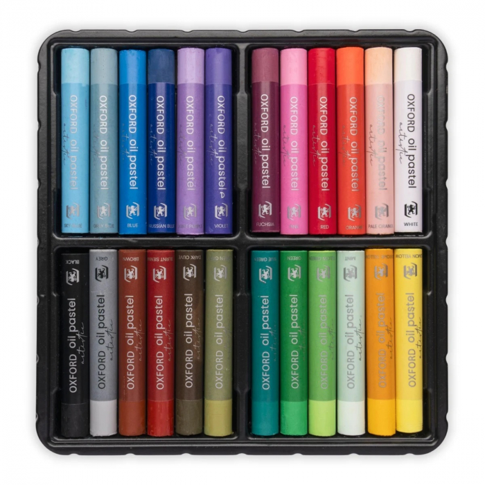 Creioane Cerate Oil Pastels, 24 culori, colectia Artistic, Oxford [2]