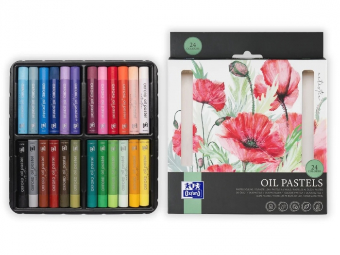 Creioane Cerate Oil Pastels, 24 culori, colectia Artistic, Oxford [4]