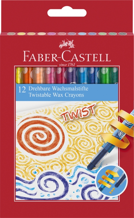 Creioane Cerate Retractabile 12 Culori Faber-Castell [1]