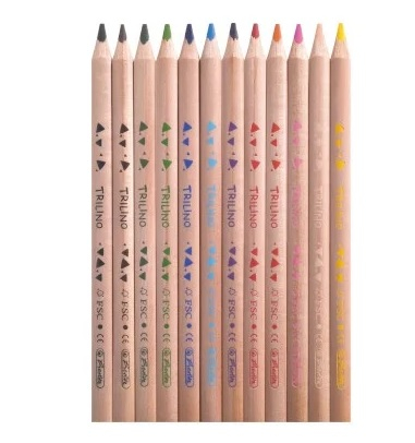 Creioane colorate Trilino Jumbo triunghiulare, set 12, Herlitz [2]