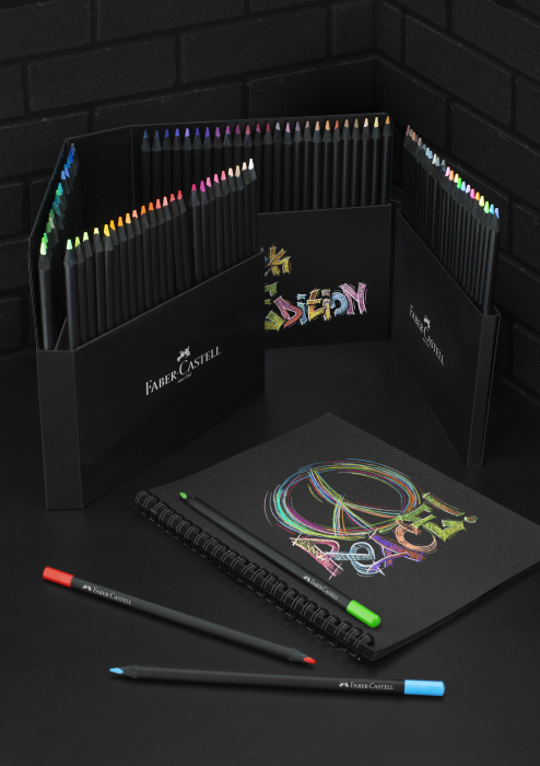 Creioane Colorate 100 Culori BLACK EDITION, Faber-Castell [3]
