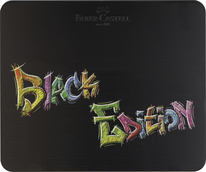 Creioane Colorate 100 Culori BLACK EDITION cutie metal, Faber-Castell [5]
