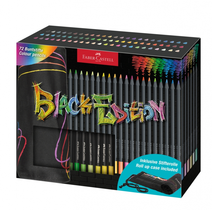 Rollup Creioane Colorate 72 Culori BLACK EDITION, Faber-Castell [2]