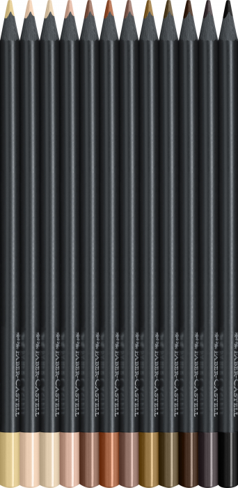 Creioane Colorate 12 Culori SKIN TONES Black Edition Faber-Castell [2]