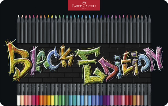 Creioane Colorate 36 Culori Black Edition Cutie Metal Faber-Castell [1]