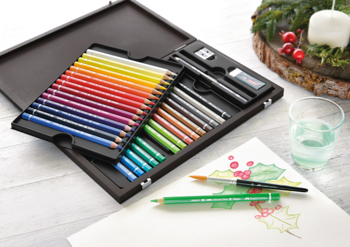 Creioane Colorate 30 Culori A.Durer Magnus Cutie Lemn Faber-Castell [2]