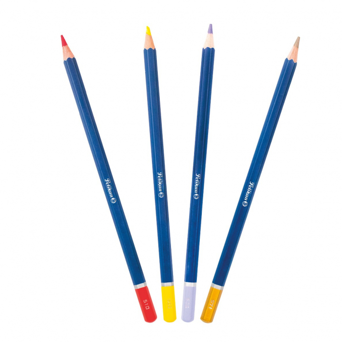 Creioane colorate Premium, set 24 culori,cutie metalica, Pelikan [2]