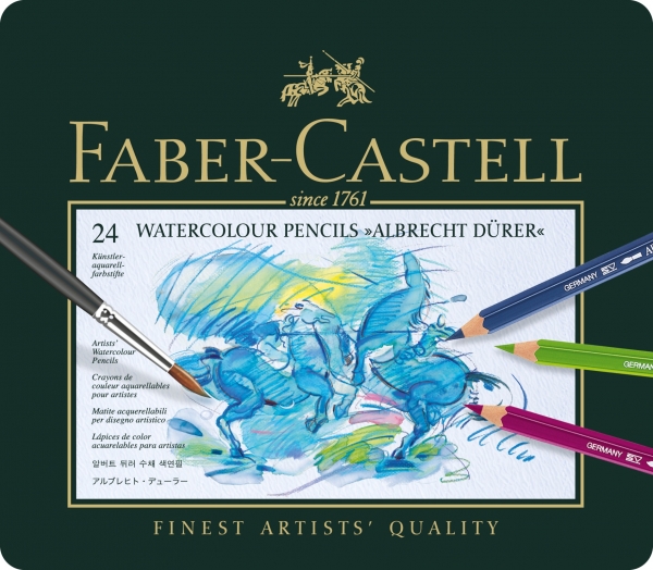Creioane Colorate Acuarela A.Durer 24 culori, cutie metal Faber-Castell [2]