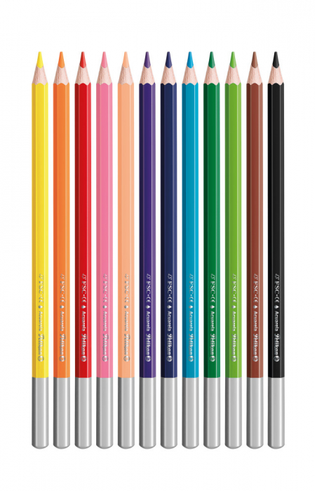 Creioane colorate Aquarella, set 12 + pensula, Pelikan, set 12, Pelikan [2]