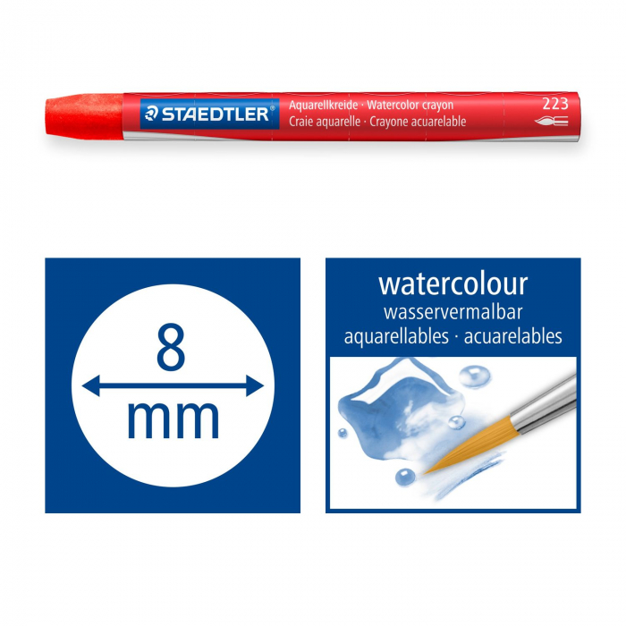Creioane Colorate Karat Aquarelle 12 buc, Staedter [6]