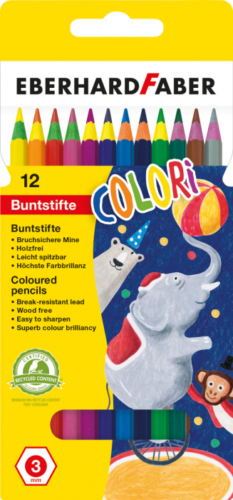 Creioane Colorate Plastic 12 Culori Corp Color EBERHARD FABER [4]