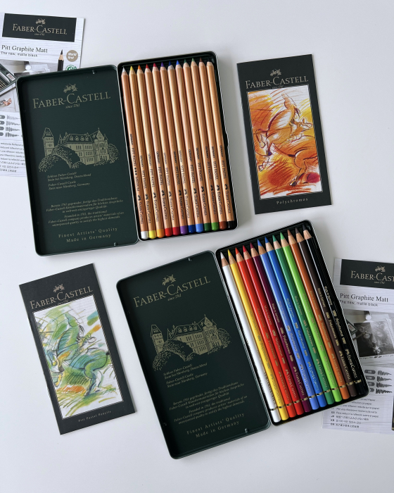 Creioane Colorate Polychromos 12 Culori Cutie Metal Faber-Castell [3]