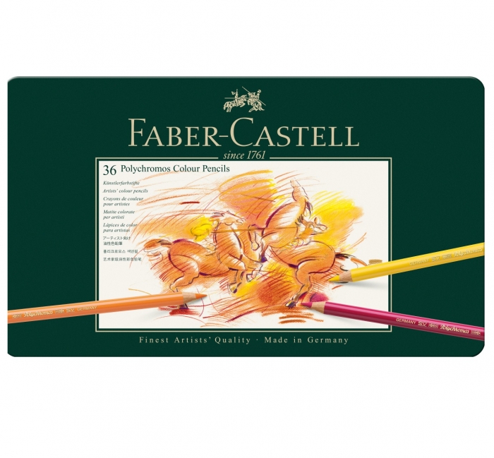 Creioane Colorate Polychromos 36 Culori Cutie Metal Faber-Castell [1]