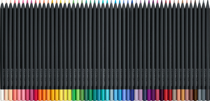 Creioane colorate triunghiulare cutie carton 50 culori Black Edition Faber Castell [3]