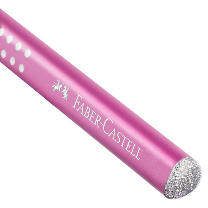 Creion Grafit B Sparkle Jumbo Roz 2019 Faber-Castell [2]