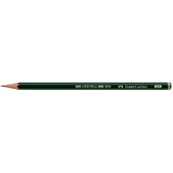 Creion Grafit Castell 9000 Faber-Castell (15 duritati: 8B-6H) [2]