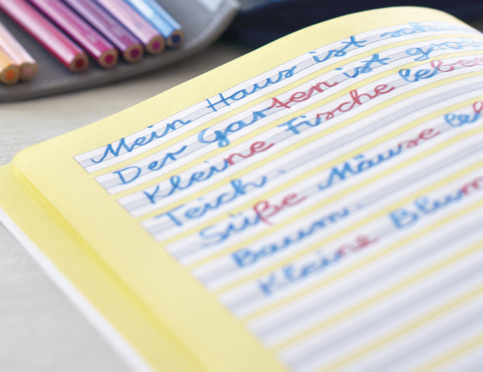 Creion Jumbo Grip bicolor rosu/albastru Faber-Castell [2]