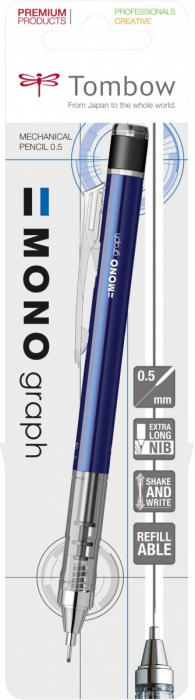 Creion mecanic 0.5 mm Mono Graph Blue Tombow [2]