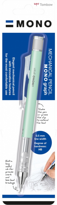 Creion mecanic 0.5 mm Mono Graph Mint Green Tombow [3]