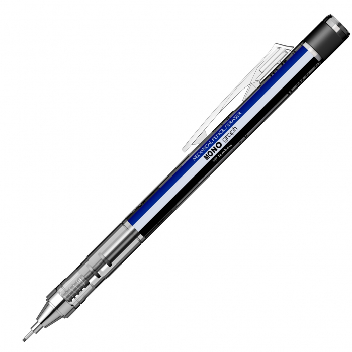Creion mecanic 0.5 mm Mono Graph White-Blue-Black Tombow [10]