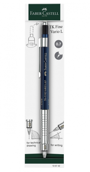 Creion mecanic TK-Fine Vario Indigo, Faber-Castell (4 variante de grosime varf) [2]
