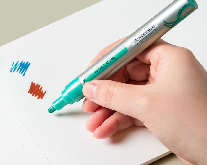 Markere Acrilice 2 mm Culori Metalizate Set 6 Bucati, Dmast by Pebeo [2]