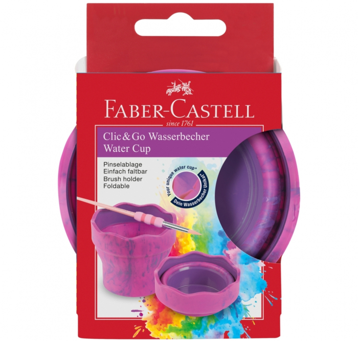 Cutie Apa Click&Go Unicorni Roz Marmorat, Faber-Castell [2]