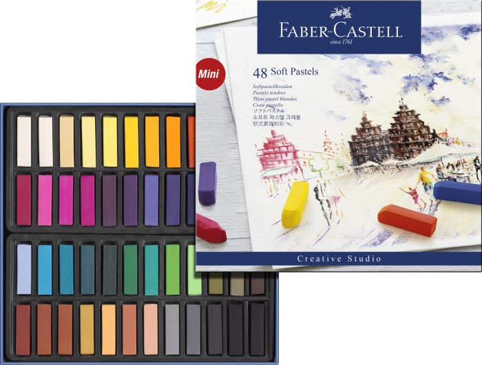 Cutie Creioane Pastel Soft Mini 48 culori Faber-Castell [4]