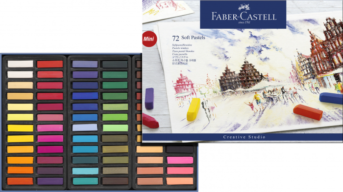 Cutie Creioane Pastel Soft Mini 72 culori Faber-Castell [2]