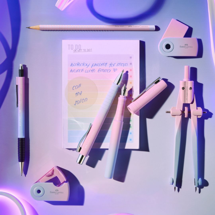 Stilou Poly Pen Flow Bleu-Roz, Faber-Castell [2]