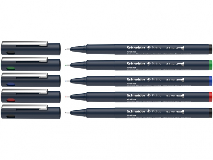 Set 5 buc Fineliner Pictus, Schneider [2]