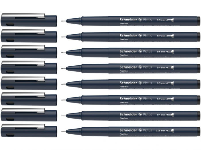 Set 8 buc Fineliner Pictus, Schneider [2]