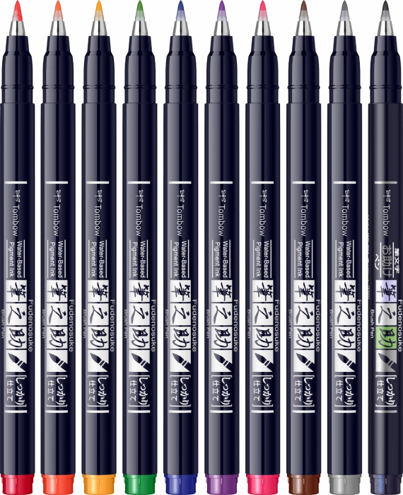 Fudenosuke Hard SET 10 CULORI Tombow [3]