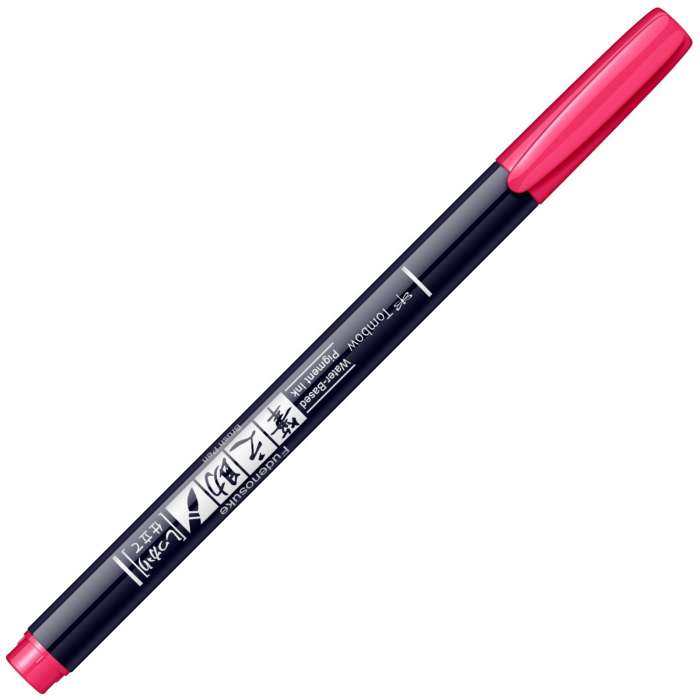 Marker Caligrafic Fudenosuke Hard Small Writing Vivid Pink, Tombow [2]