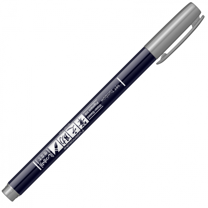 Marker Caligrafic Fudenosuke Hard Small Writing Vivid Grey, Tombow [2]
