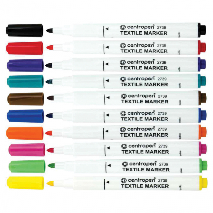 Marker pentru Textile 10 culori/ set Centropen [2]