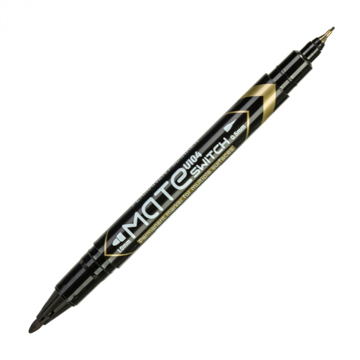 Marker Permanent Black 2 Capete, Deli [2]