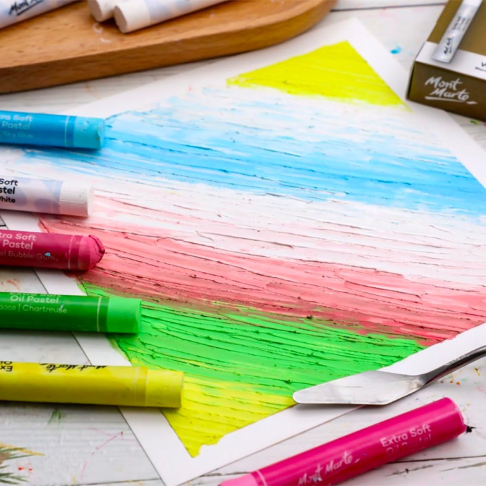 Pastel ulei extra fin alb Mont Marte 6buc/set [2]