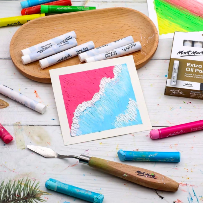 Pastel ulei extra fin alb Mont Marte 6buc/set [3]